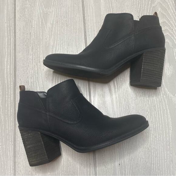 Dr Scholl's Women's Lanie Shooties Black Chunky Heel Ankle Boots Size 9 - Picture 1 of 10